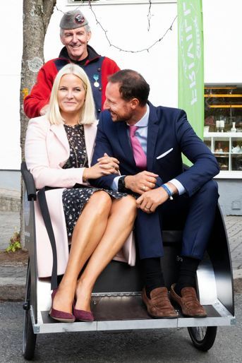 La princesse Mette-Marit et le prince Haakon de Norvège à Svelvik, le 4 septembre 2018