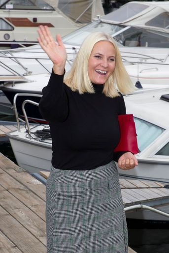La princesse Mette-Marit de Norvège à Asgardstrand, le 5 septembre 2018