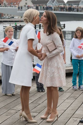 Brigitte Macron et la princesse Marie de Danemark à Copenhague, le 29 août 2018
