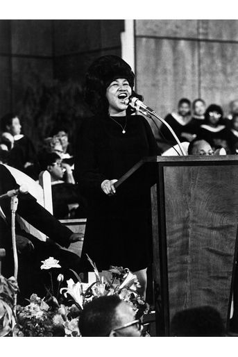Aretha Franklin chante à la New Bethel Baptist Church de Detroit, en 1968.