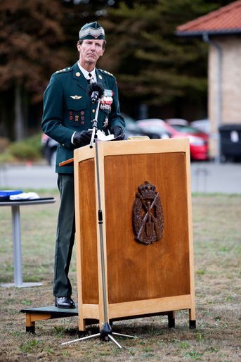 Le prince Joachim de Danemark à l&#039;école militaire de Varde, le 15 août 2018