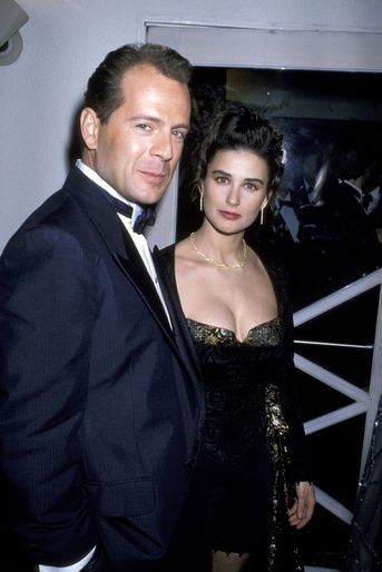Bruce Willis et Demi Moore à la soirée Swifty Lazar des Oscars, le 29 mars 1989.