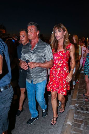 Sylvester Stallone et sa famille à Saint-Tropez le 12 juillet 2018