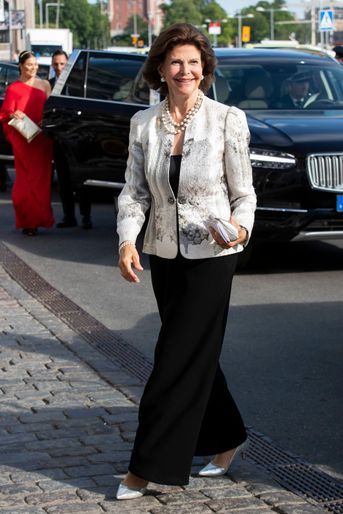 La reine Silvia de Suède à Stockholm, le 14 juin 2018