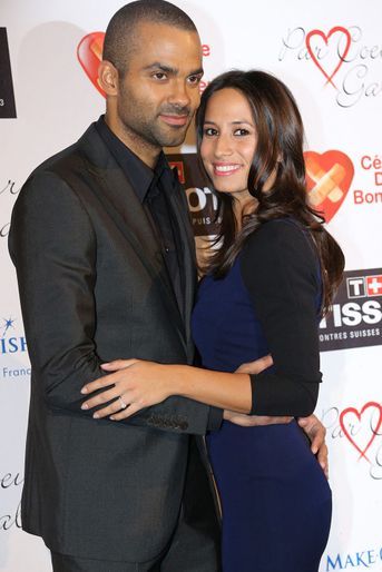 Axelle et Tony Parker lors d'une soirée pour l'association Par Coeur Gala à Collonges en septembre 2013