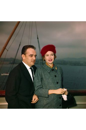 La princesse Grace et le prince Rainier III de Monaco, le 17 novembre 1956