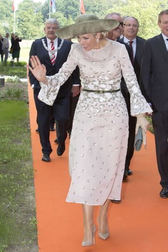 La reine Maxima des Pays-Bas, dans une robe Natan, à Utrecht, le 5 juin 2018