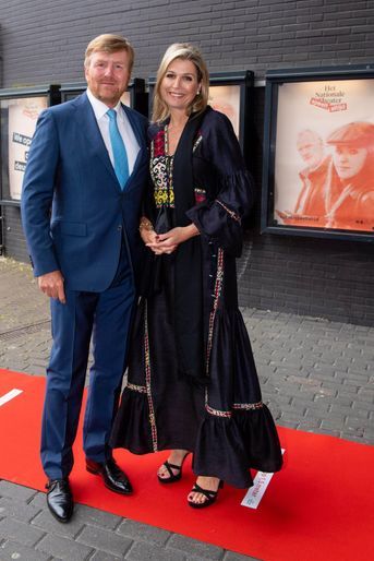 La reine Maxima, dans une robe Zazi, et le roi Willem-Alexander des Pays-Bas à La Haye, le 3 juin 2020