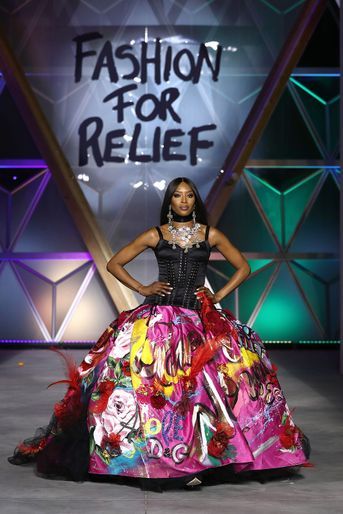 Naomi Campbell à la soirée Fashion for Relief, le 13 mai 2018.