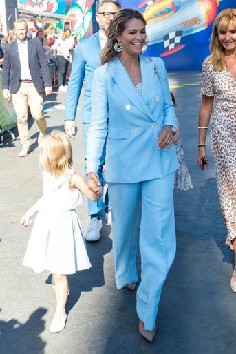 Les princesses Madeleine et Leonore de Suède à Stockholm, le 27 mai 2018