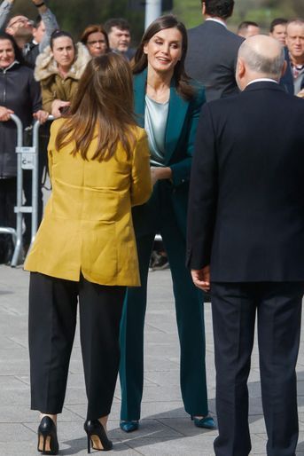 La reine Letizia d&#039;Espagne à La Corogne, le 28 février 2020