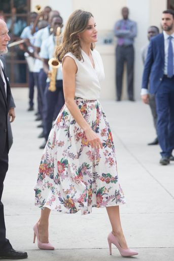 La reine Letizia d&#039;Espagne à Port-au-Prince, le 23 mai 2018