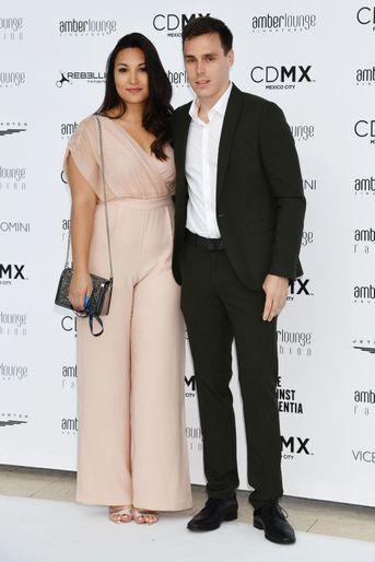 Louis Ducruet et sa fiancée Marie Chevallier à Monaco, le 25 mai 2018