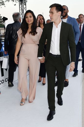 Louis Ducruet avec sa fiancée Marie Chevallier à Monaco, le 25 mai 2018