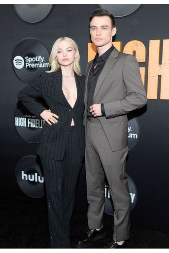 Dove Cameron et Thomas Doherty lors de la première de "High Fidelity" à New York le 13 février 2020. 