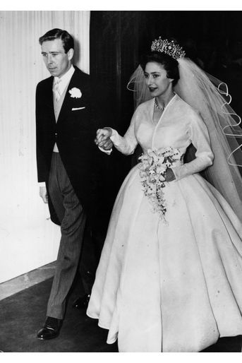 La princesse Margaret lors de son mariage le 6 mai 1960