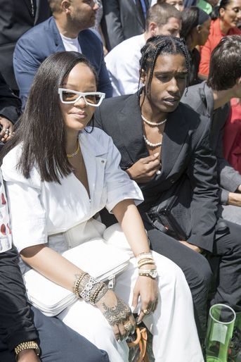 Rihanna et A$AP Rocky au défilé homme Louis Vuitton jeudi 21 juin à Paris