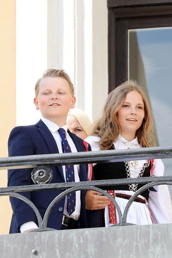 Le prince Sverre Magnus et la princesse Ingrid Alexandra de Norvège à Oslo, le 17 mai 2018