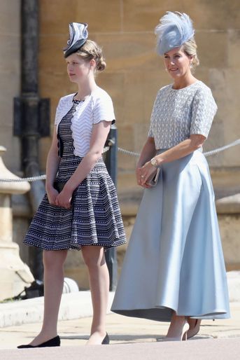 La comtesse Sophie de Wessex, en Suzannah, et sa fille Lady Louise Windsor, le 19 mai 2018