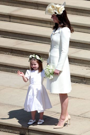 La duchesse Catherine de Cambridge et la princesse Charlotte, le 19 mai 2018