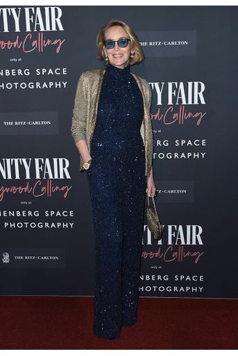 Sharon Stone lors de l’inauguration de l&#039;exposition «Vanity Fair : Hollywood Calling» à Los Angeles le 4 février 2020. 