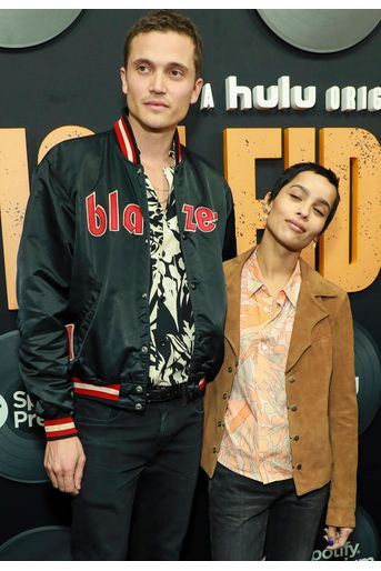 Zoë Kravitz et son mari Karl Glusman lors de la première de "High Fidelity" à New York le 13 février 2020. 