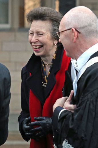 La princesse Anne à Aberdeen en Ecosse, le 14 janvier 2020