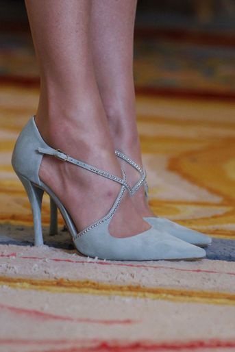 Les chaussures de la reine Letizia d&#039;Espagne à Madrid, le 20 avril 2018