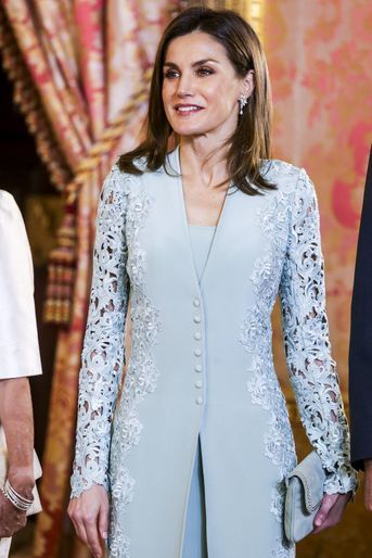La reine Letizia d&#039;Espagne à Madrid, le 20 avril 2018