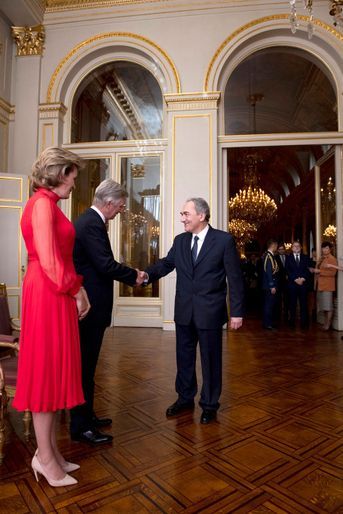 La reine Mathilde et le roi des Belges Philippe, le 9 janvier 2020 à Bruxelles