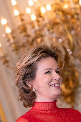 La reine des Belges Mathilde à Bruxelles, le 9 janvier 2020