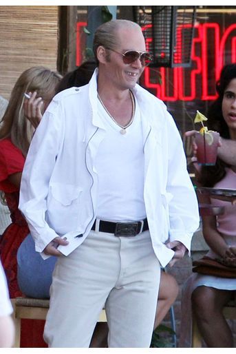 Johnny Depp sur le tournage de «Strictly Criminal» en 2014