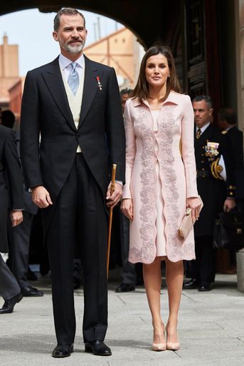 Le roi Felipe VI et la reine Letizia d&#039;Espagne à Alcala de Henares, le 23 avril 2018