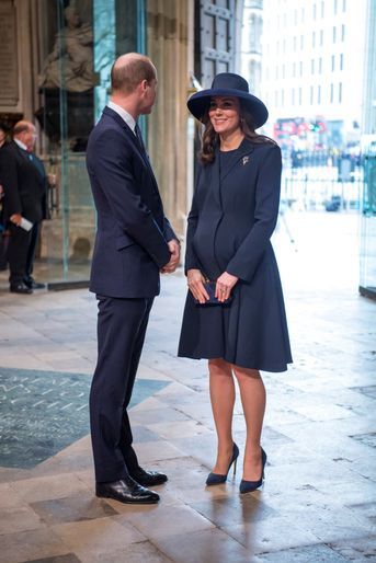 Kate Middleton enceinte de son troisième enfant, le 12 mars 2018.