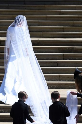 Le superbe voile Givenchy de Meghan Markle le jour de son mariage avec le prince Harry, le 19 mai 2018