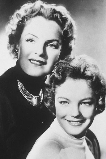 Romy Schneider et sa mère en 1955.