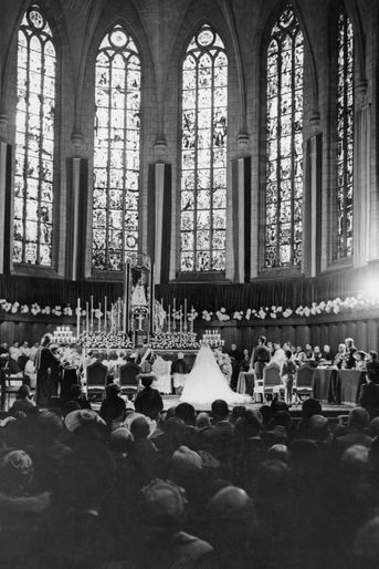 Mariage religieux du grand-duc héritier Jean de Luxembourg et de la princesse Joséphine-Charlotte de Belgique, le 9 avril 1953