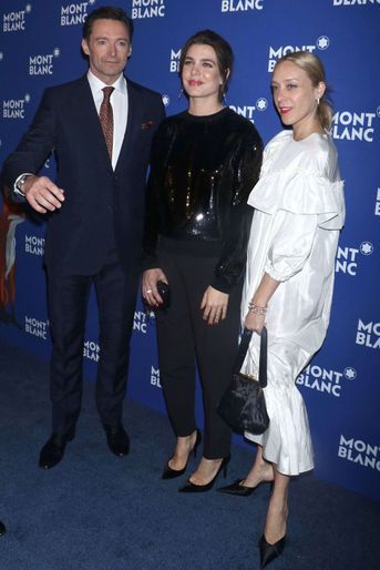 Charlotte Casiraghi à New York avec Hugh Jackman et Chloë Sevigny, le 4 avril 2018