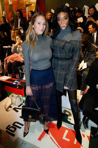 Dylan Penn et Winnie Harlow au défilé Dior pendant la Fashion Week de Paris