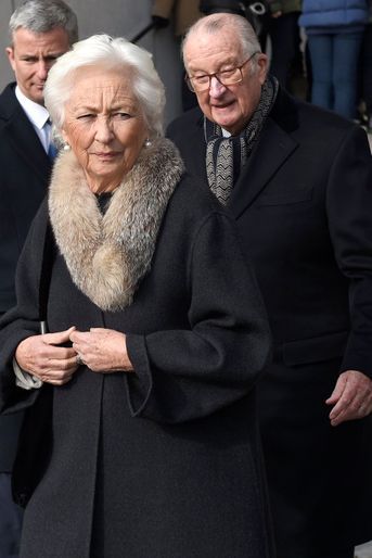 L'ancienne reine Paola et l'ancien roi des Belges Albert II à Bruxelles, le 20 février 2018