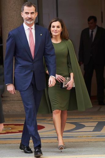 Le roi Felipe VI et la reine Letizia d&#039;Espagne à Madrid, le 19 février 2018