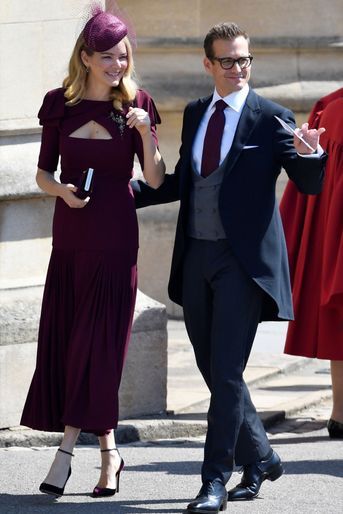 L’acteur de &quot;Suits&quot; Gabriel Macht et son épouse Jacinda Barrett au mariage de Meghan et Harry