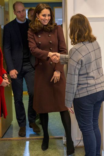 La duchesse de Cambridge dans un manteau Dolce &amp; Gabbana en Norvège, le 2 février 2018