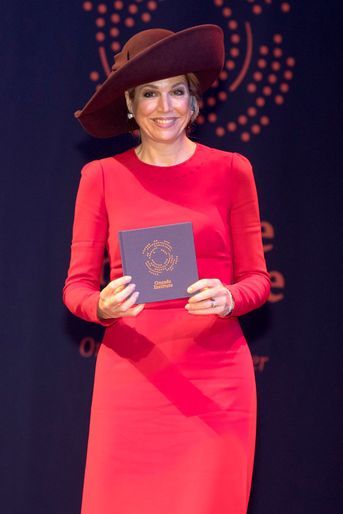 La reine Maxima des Pays-Bas à Amsterdam, le 5 février 2018
