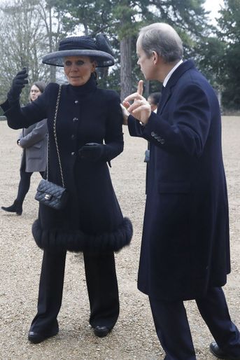 Le prince Jean d&#039;Orléans avec la princesse Isabelle de Liechtenstein, à Dreux le 6 janvier 2018