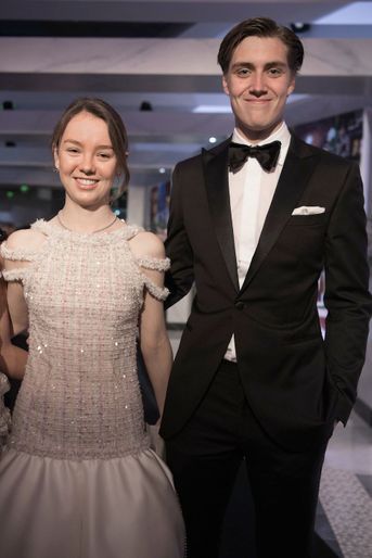 Alexandra de Hanovre et son compagnon Ben-Sylvester Strautmann au bal de la rose 2018.