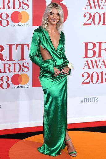 Louisa Johnson à la cérémonie des Brit Awards 2018, le 21 février 2018.