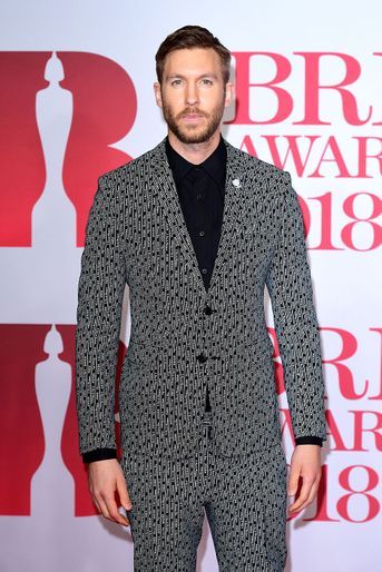 Calvin Harris à la cérémonie des Brit Awards 2018, le 21 février 2018.