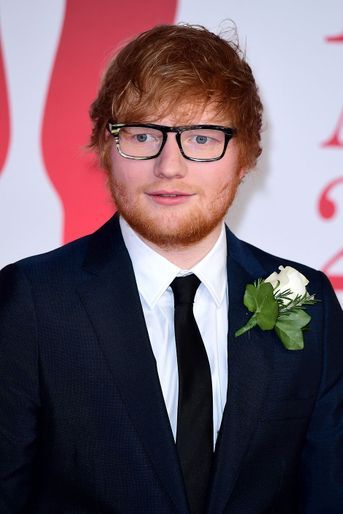 Ed Sheeran à la cérémonie des Brit Awards 2018, le 21 février 2018.