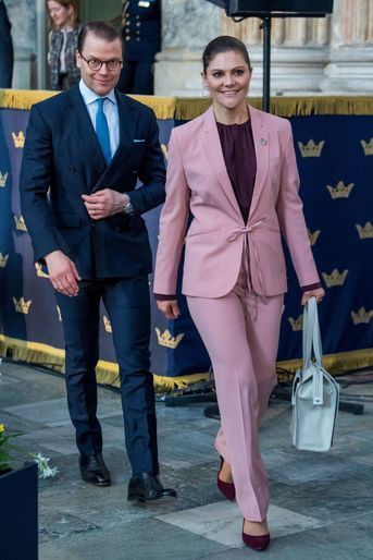 La princesse Victoria de Suède et le prince consort Daniel à Stockholm, le 11 avril 2018